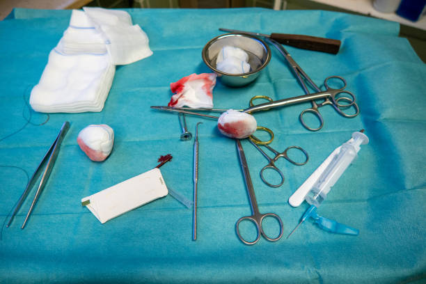 istock the used sterile instruments are on an operating table after screw removal 1284978033