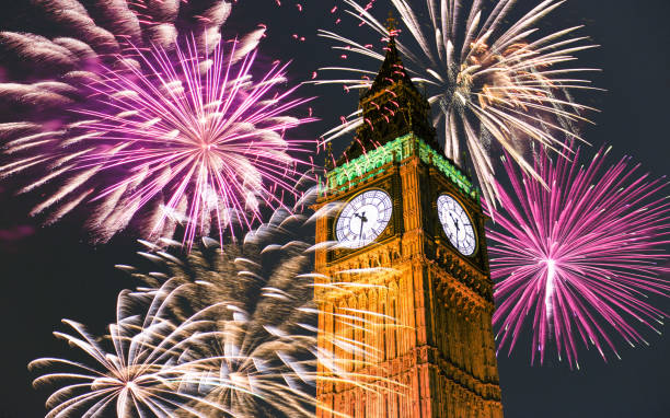 istock fireworks in london at the big ben 1284979167