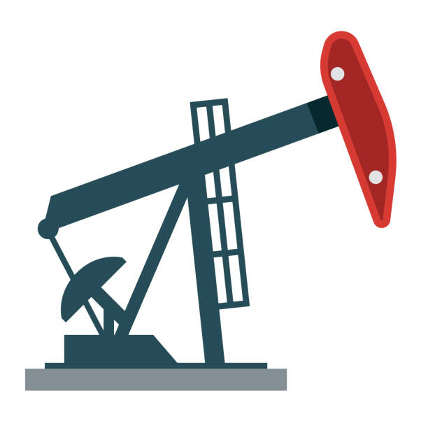 нефть деррик икона на прозрачном фоне - oil pump oil oil well oil industry stock illustrations