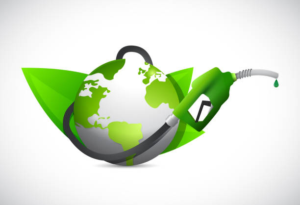 istock Eco gas oil, power and energy concept. green 1284987613