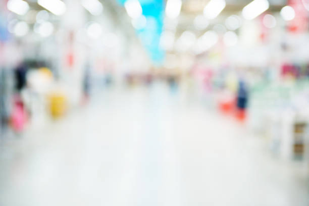 Market shop and supermarket interior stock photo