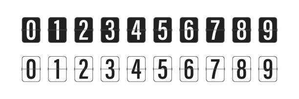 Countdown clock counter timer. Vector icon on white background.
Collection of mechanical flip countdown numbers.Timer, scoreboard. Countdown clock counter timer. Vector icon on white background.
Collection of mechanical flip countdown numbers.Timer, scoreboard. 10 eps white flip clock stock illustrations