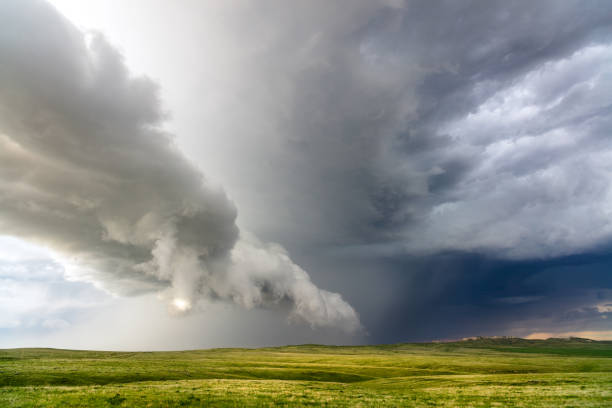 istock Scenic landscape with rolling hills and storm clouds in Montana. 1284989924