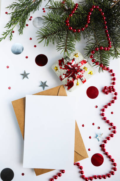 istock gift box, a fir branch and New Year's balls 1284990049