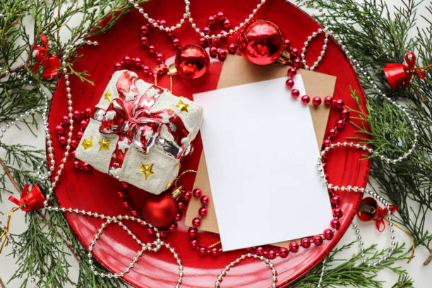 istock gift box, a fir branch and New Year's balls 1284990090