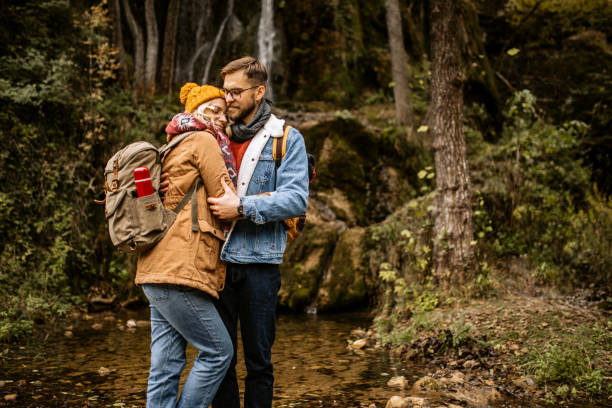 istock Loving couple embracing in nature 1285000912