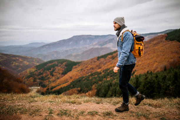 istock Hiking alone through beautiful autumn mountain nature 1285001433