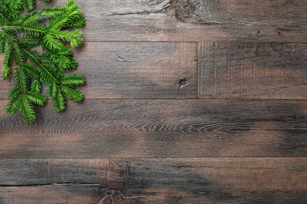 istock Christmas decoration rustic wooden background 1285017855