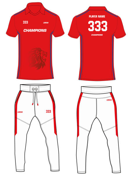 Sports t-shirt jersey design vector template, sports jersey concept with front and back view for Soccer jersey, Cricket jersey, Football jersey, IPL jersey, KXIP Kings XI Punjab Jersey.  India Cricket jersey design concept. Sports t-shirt jersey design vector template, sports jersey concept with front and back view for Soccer jersey, Cricket jersey, Football jersey, IPL jersey, KXIP Kings XI Punjab Jersey.  India Cricket jersey design concept. rugby jersey stock illustrations