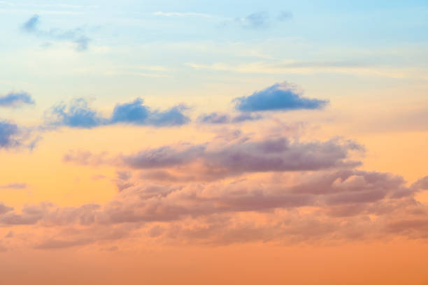 istock Colorful dramatic sky with clouds at sunset. Cloudy orange and blue colored sky with in sunrise 1285024016