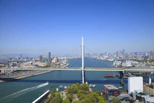 istock Osaka Tenpozan Bridge and ferry 1285038858