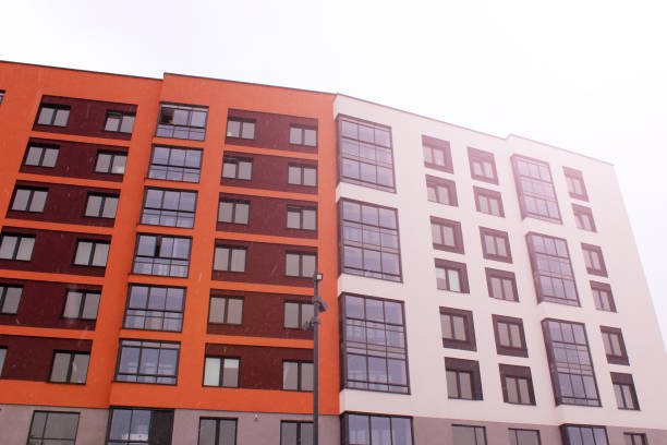 istock Facade of a new building, modern house 1285046122