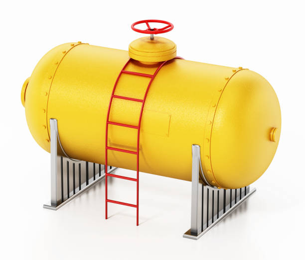 istock Steel pressure tank isolated on white 1285054958