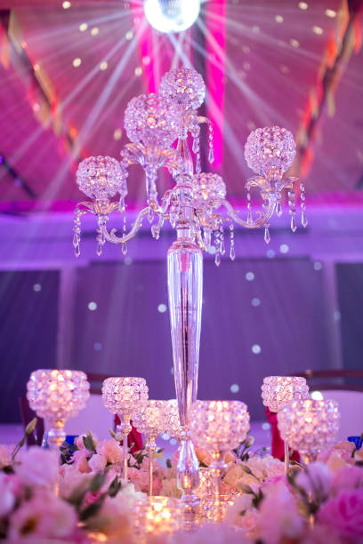 istock Beautiful Floral Centrepiece on Table Close-Up 1285054968