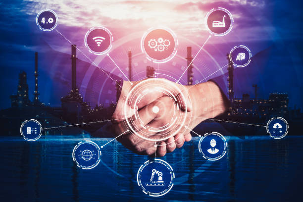 istock Industry 4.0 technology concept - Smart factory for fourth industrial revolution 1285058323