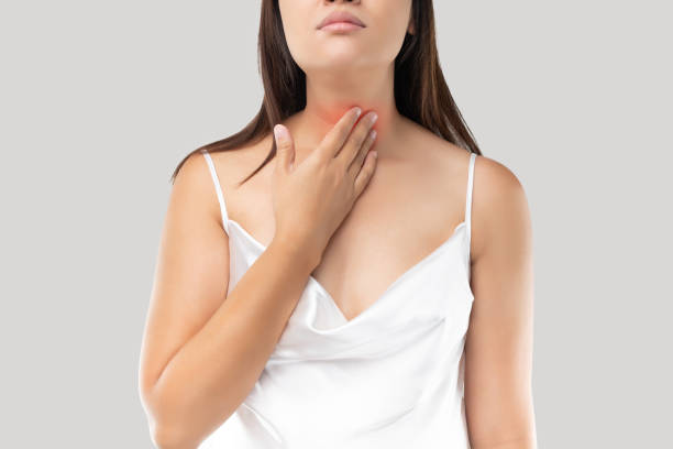 istock Sore throat pain symptoms 1285065598