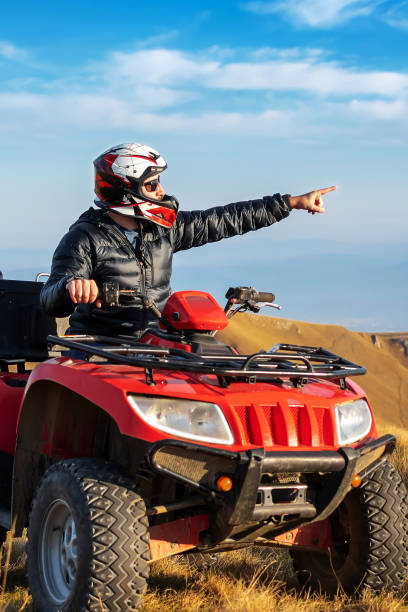 istock Quad biking in the mountains 1285070030