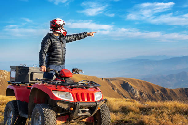 istock Quad biking in the mountains 1285070070