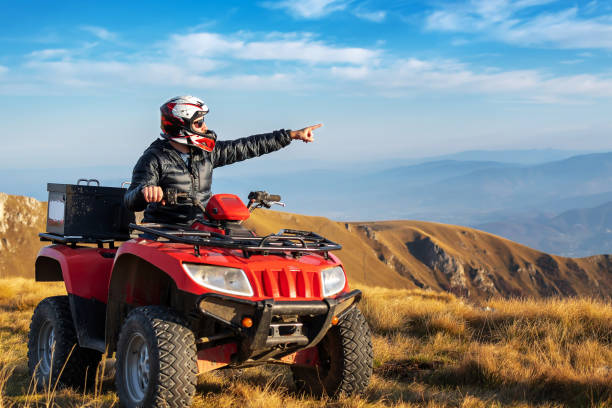 istock Quad biking in the mountains 1285070075