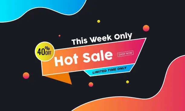 Vector illustration of hot sale modern banner  design background