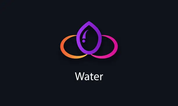Vector illustration of water Logo Design illustration