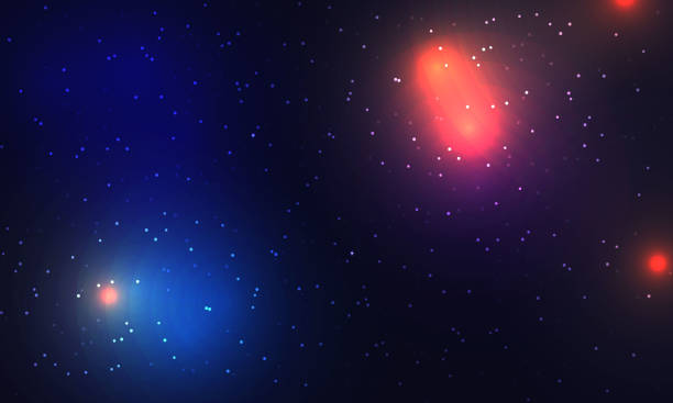 tło przestrzeni z lśniącymi gwiazdami - solar system planet dark illuminated stock illustrations