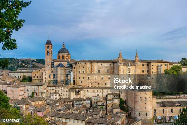Panoramic View Of The City Of Urbino Marche Italy Stock Photo - Download Image Now