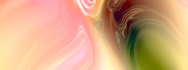 istock Bright liquid abstract background with wavy streaks, tints and glow. 3D illustration, 3D rendering. 1285072686