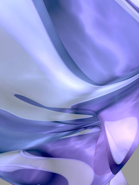 istock Beautiful mixed liquid abstract background in blue plum shades. 3D illustration, 3D rendering. 1285080506