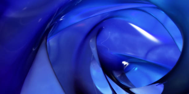 istock Beautiful blue liquid abstract background with metallic glitter and swirls. 3D illustration, 3D rendering. 1285080575