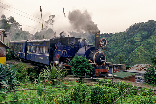 o1-Jun-1989-Historic train, Darjeeling Himalayan Railway, narrow-gauge railway, Toy Train, UNESCO World Heritage Site, Darjeeling, West Bengal, India