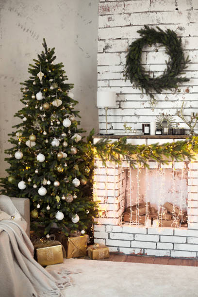 istock Cozy christmas home decoration indoor 1285083796
