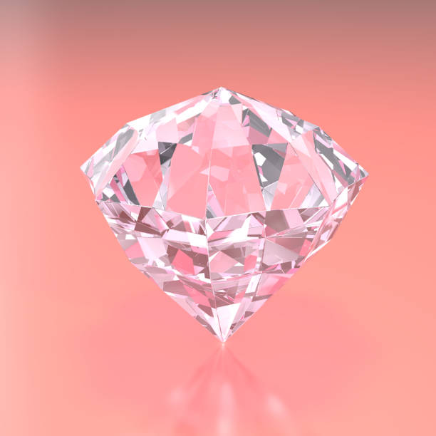 istock 3D rendering of a beautiful diamond close-up. 3D illustration. 1285084696