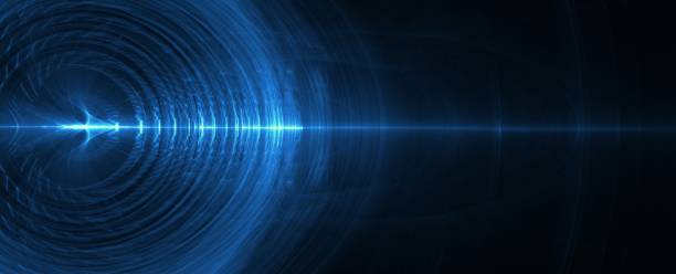istock Optical aberrations, laser beam, light rings, light refraction, radiance, glow. 3D illustration, 3D rendering. 1285086825