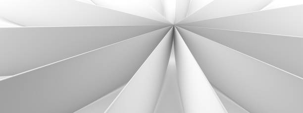 istock Circular fan. Close-up. Modern background. Minimalistic Graphic Design. 3D illustration, 3D rendering. 1285086958