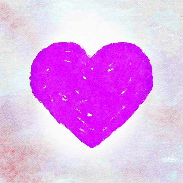 istock Hand-drawn painted red heart, element for design. Beautiful Grunge heart. Valentine's day. For holiday, postcard, poster, carnival, banner, birthday and children's illustration. Beautiful heart. Love. 1285087700