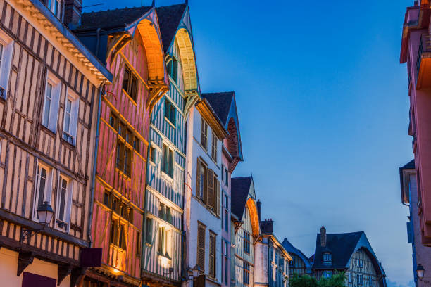 istock Old architecture of Troyes at night 1285089532