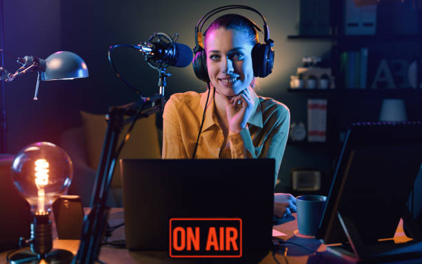 istock Broadcasting on air at the radio station 1285089902
