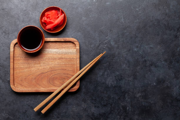 istock Wooden plate and chopsticks 1285091158