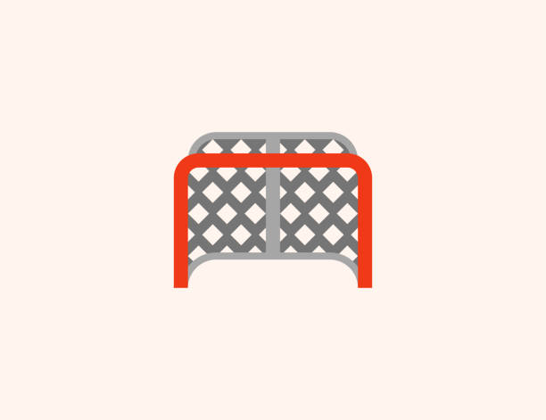 Goal Net vector icon. Isolated Football, Soccer, Hockey Gate flat colored symbol Goal Net vector icon. Isolated Football, Soccer, Hockey Gate flat colored symbol ice hockey net stock illustrations