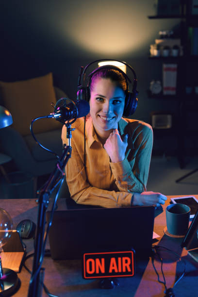 istock Broadcasting on air at the radio station 1285091555
