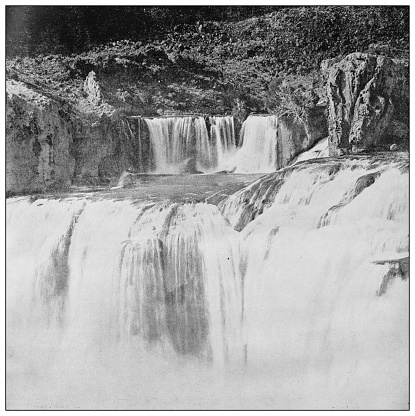 Antique black and white photo of the United States: Shoshone Falls, Idaho