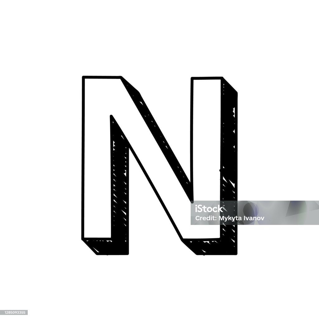 Biểu Tượng Vẽ Tay Chữ N Hình Minh Họa Vectơ Của Một Chữ Cái Tiếng ...