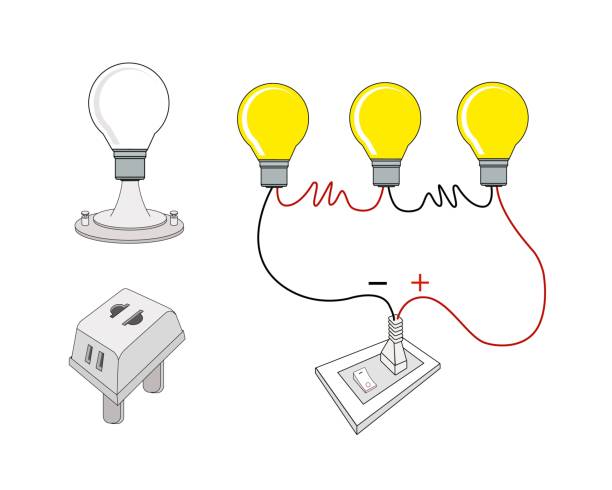 電球の回路または作業用プリンシプル - light bulb fluorescent light lighting equipment点のイラスト素材／クリップアート素材／マンガ素材／アイコン素材