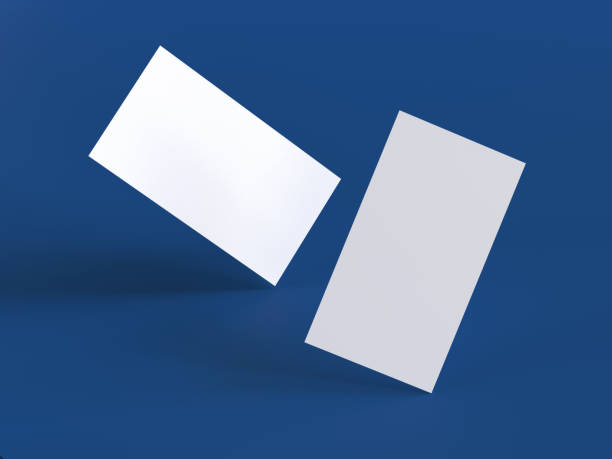 istock Blank business cards mockup illustration 1285096621