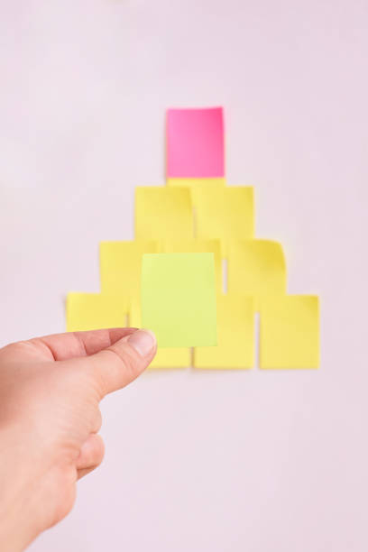 istock White background. Yellow stickers. Unusual tree. Bright colors 1285106675