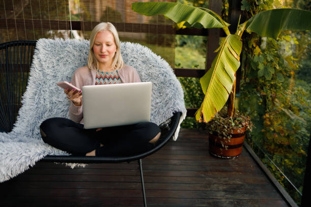 istock Young woman working from home 1285107709