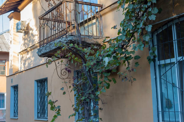 istock drying clothes on the balcony of the old building 1285109634