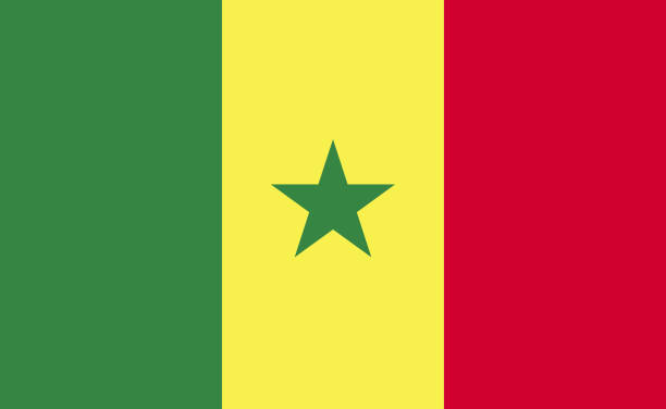 Senegal national flag in exact proportions - Vector Senegal national flag in exact proportions - Vector illustration sénégal stock illustrations