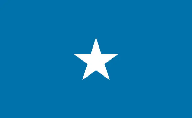 Vector illustration of Somalia national flag in exact proportions - Vector